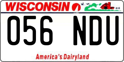 WI license plate 056NDU