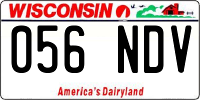 WI license plate 056NDV