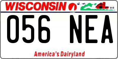 WI license plate 056NEA