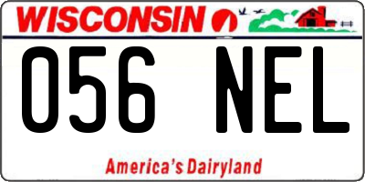 WI license plate 056NEL