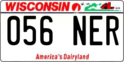 WI license plate 056NER