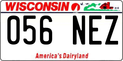 WI license plate 056NEZ
