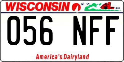 WI license plate 056NFF