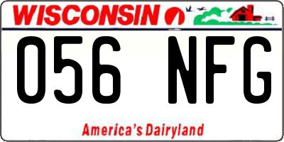 WI license plate 056NFG