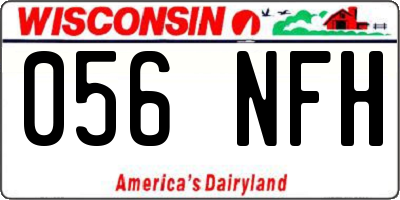 WI license plate 056NFH