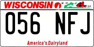 WI license plate 056NFJ