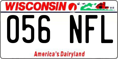 WI license plate 056NFL