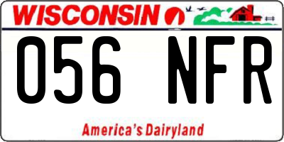 WI license plate 056NFR