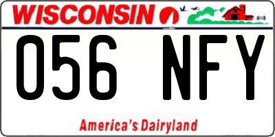 WI license plate 056NFY