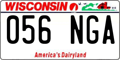 WI license plate 056NGA