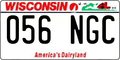 WI license plate 056NGC