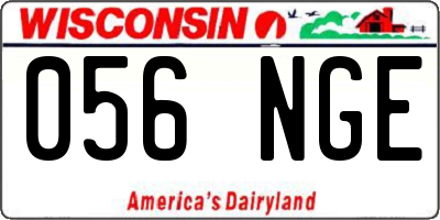 WI license plate 056NGE
