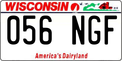 WI license plate 056NGF