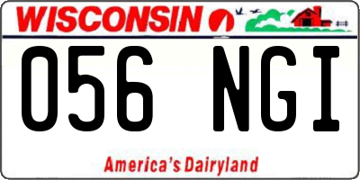 WI license plate 056NGI