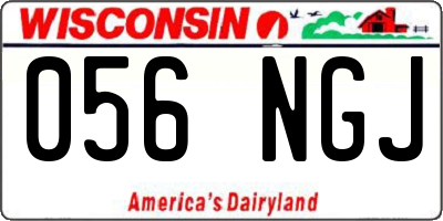 WI license plate 056NGJ