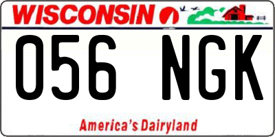 WI license plate 056NGK