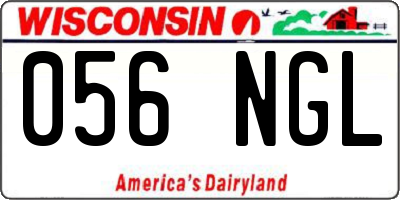 WI license plate 056NGL