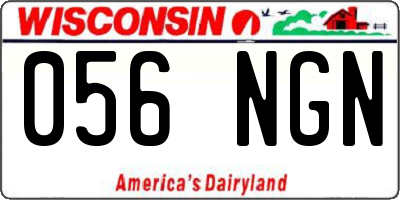WI license plate 056NGN