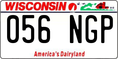 WI license plate 056NGP