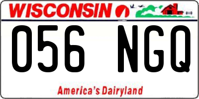 WI license plate 056NGQ