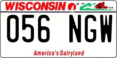 WI license plate 056NGW