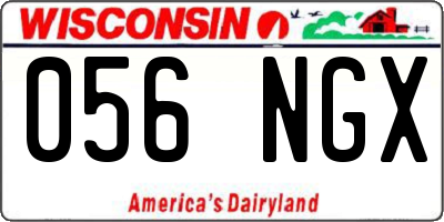 WI license plate 056NGX