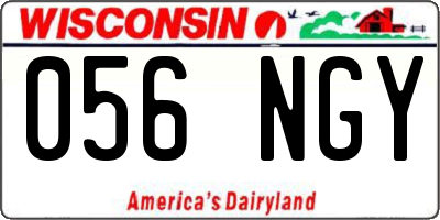 WI license plate 056NGY