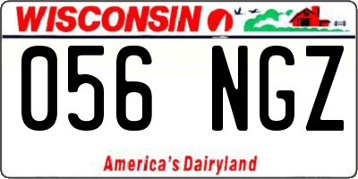 WI license plate 056NGZ