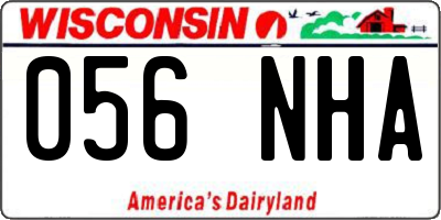 WI license plate 056NHA