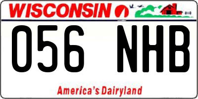 WI license plate 056NHB