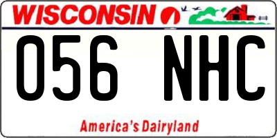 WI license plate 056NHC