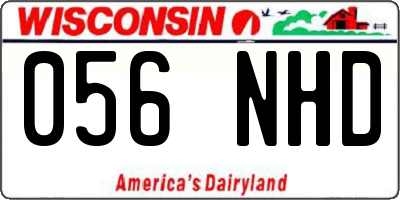 WI license plate 056NHD