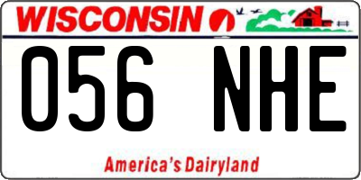 WI license plate 056NHE