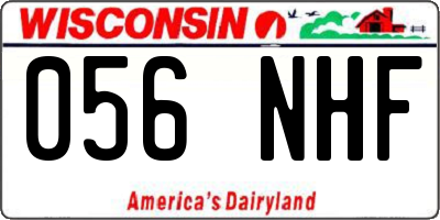 WI license plate 056NHF