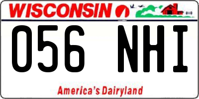 WI license plate 056NHI