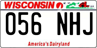 WI license plate 056NHJ