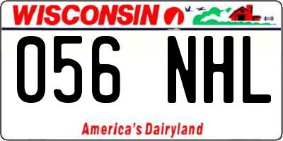 WI license plate 056NHL