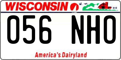 WI license plate 056NHO