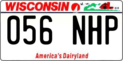 WI license plate 056NHP