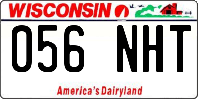 WI license plate 056NHT