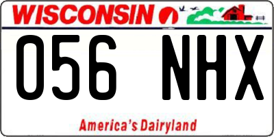 WI license plate 056NHX