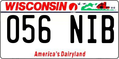 WI license plate 056NIB