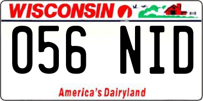 WI license plate 056NID