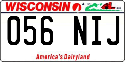 WI license plate 056NIJ