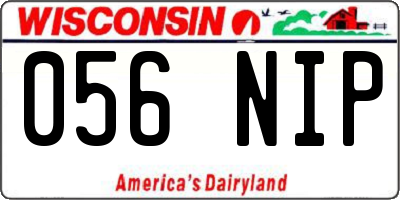 WI license plate 056NIP