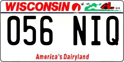 WI license plate 056NIQ