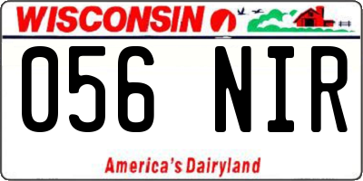WI license plate 056NIR