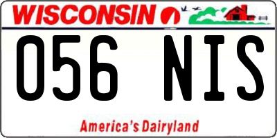 WI license plate 056NIS