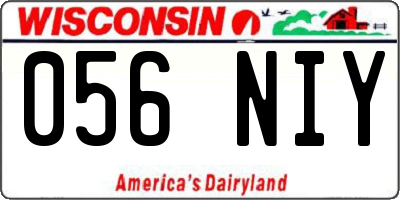 WI license plate 056NIY