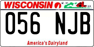 WI license plate 056NJB